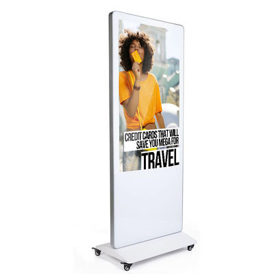 LCDの移動可能なタッチ画面のデジタル表記の広告のキオスクの床の地位