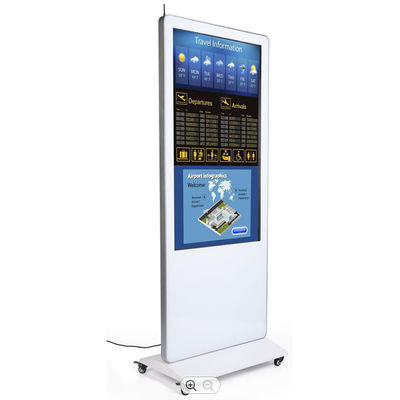 LCDの移動可能なタッチ画面のデジタル表記の広告のキオスクの床の地位