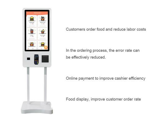 32&quot;携帯用デジタル表記のセルフサービスのResturantのための命令の支払のキオスクを立てる床