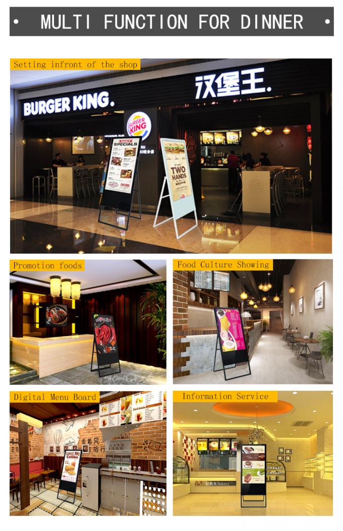 43インチ1080P携帯用lcdの広告プレーヤーのデジタル表記のディスプレイ・モニター