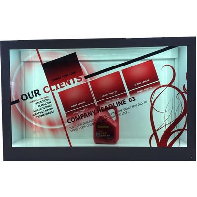 65&quot; 4K LCDの広告の透明なショーケースのディスプレイ・ケースのデジタル表記